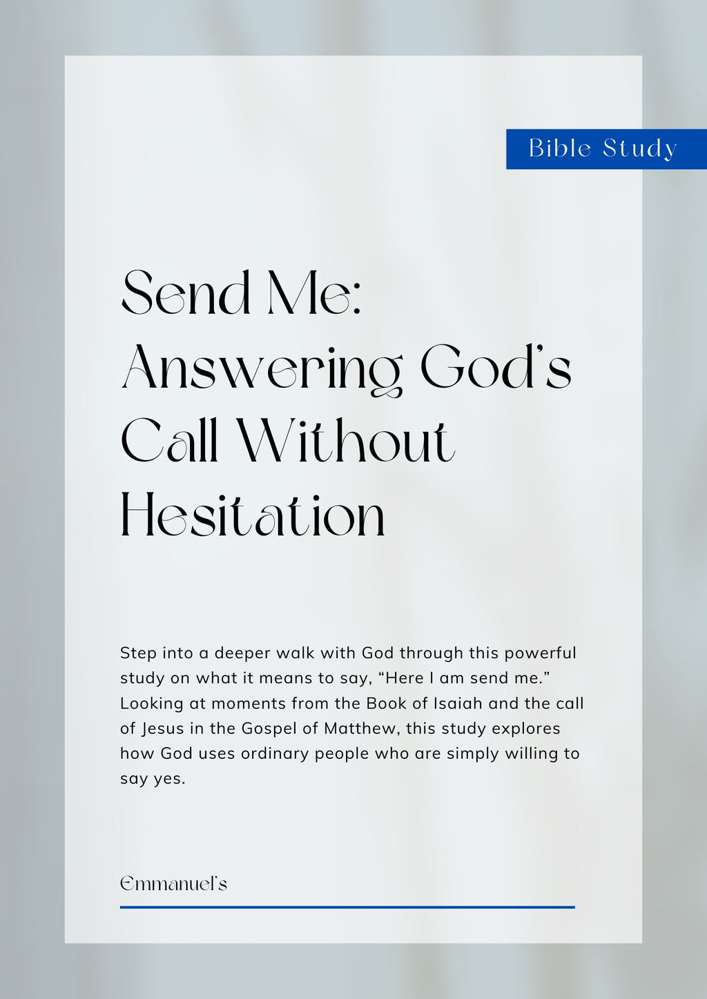 Missions: Here I Am, Send Me – Bible Study