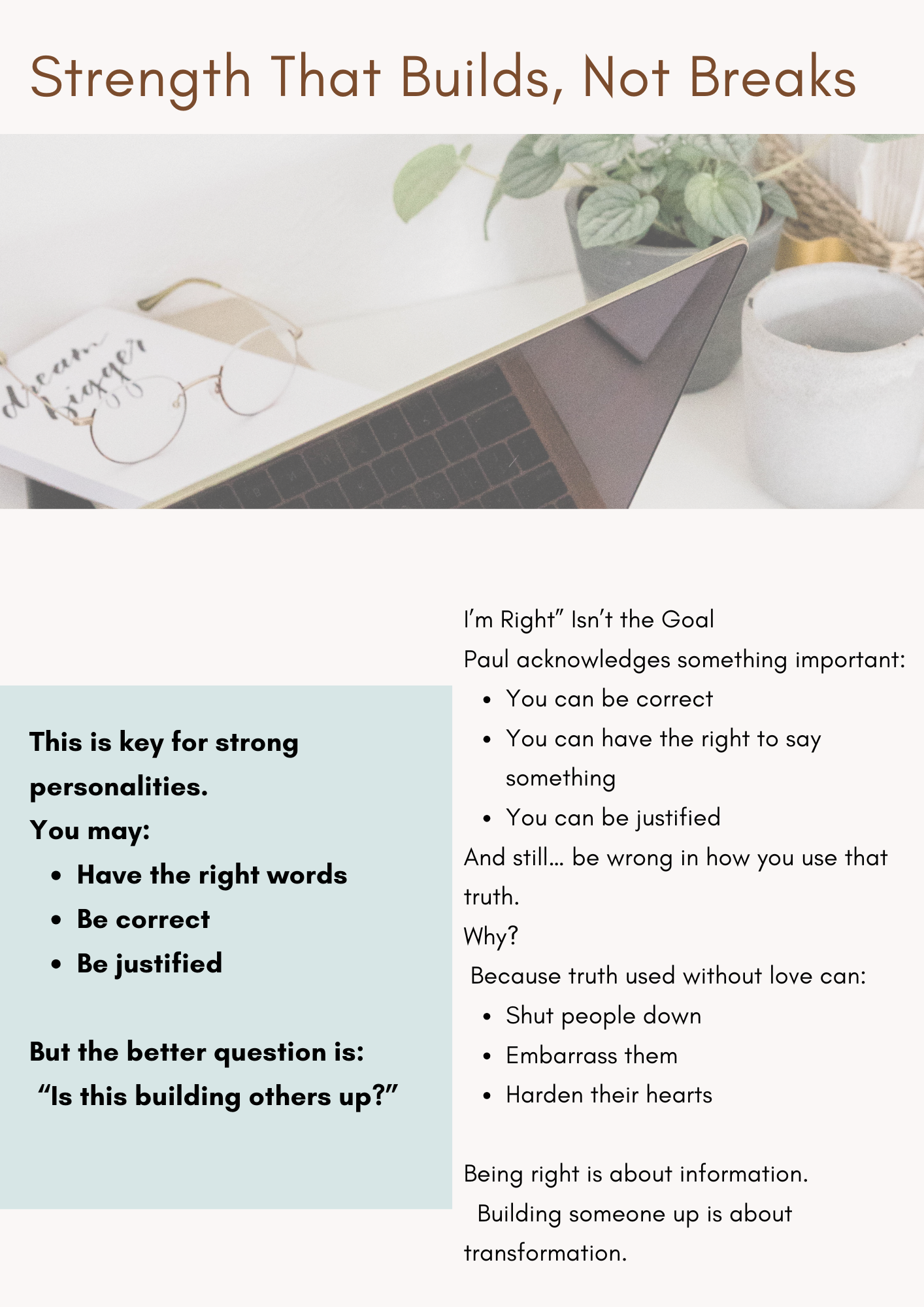 Strong Personality, Loving Heart Bible Study